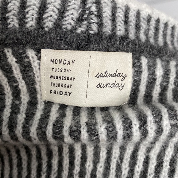 Anthropologie - Saturday Sunday - Shawl Sweater - Grey/White - Medium - Picture 7 of 7